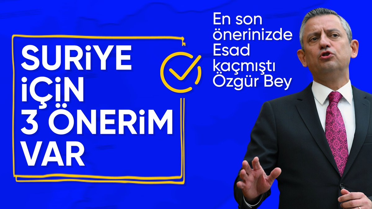 Özgür Özel’den Suriye’yle ilgili yeni öneriler